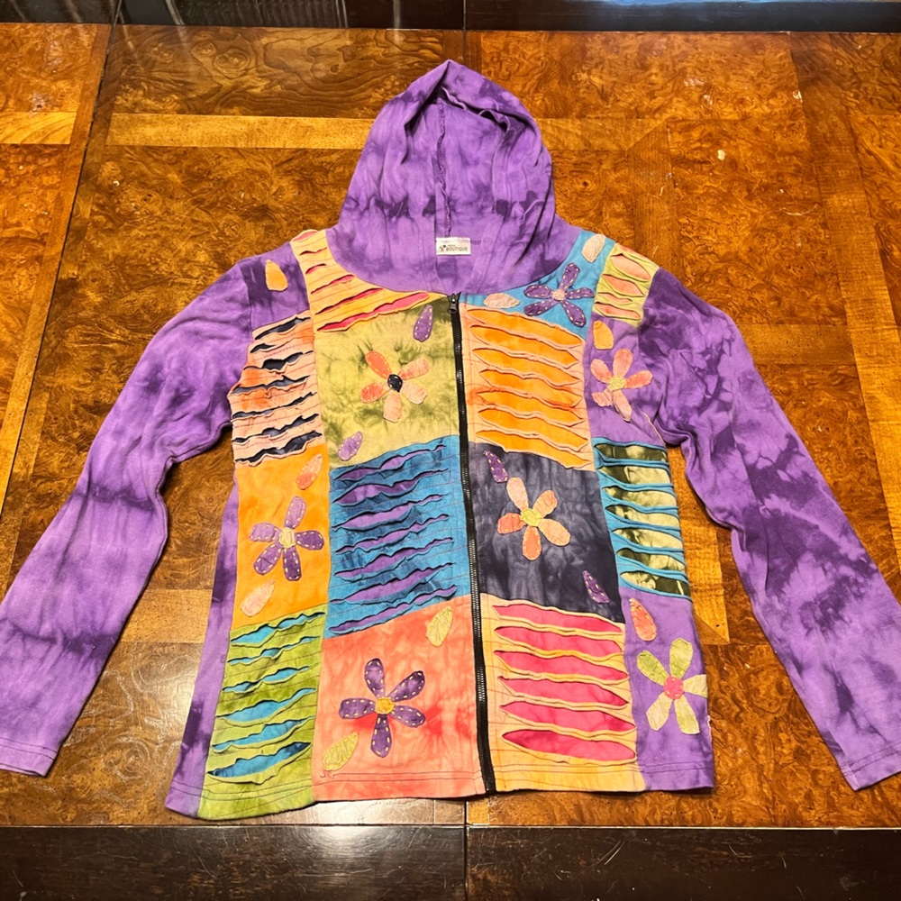 India Boutique SMALL zip-up hoodie